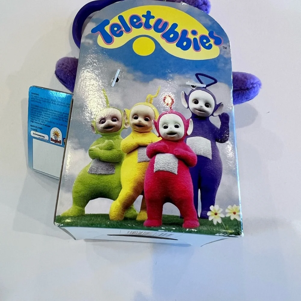Tinky Winky Purple Teletubbies clip on vintage collectible original packaging